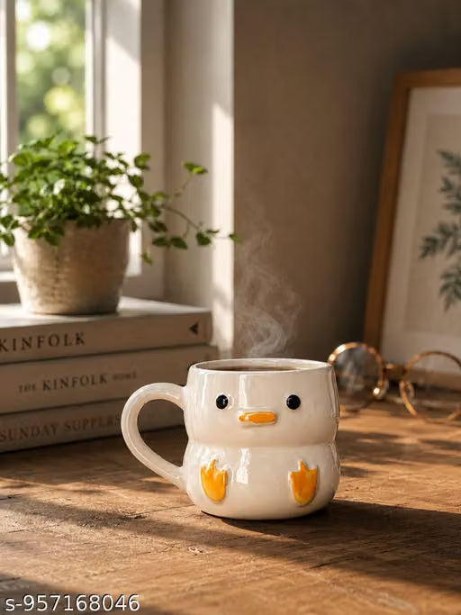 Cute Cartoon Duck Ceramic Mug Premium Coffee Cup for Gifting