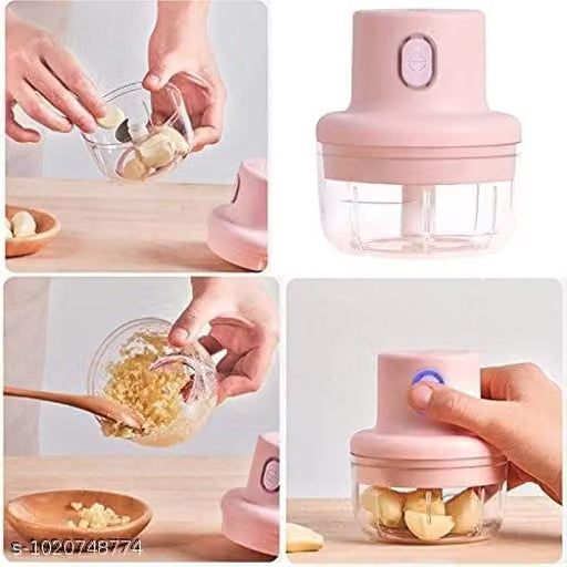 Electric Garlic Chopper | USB Rechargeable Mini Food Processor for Onion, Ginger, Chili & Vegetables