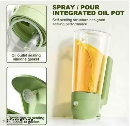 Trendy Oil Sprayer for Cooking ,2 in 1 Oil Dispenser and Oils Sprayer Kitchen Gadgets-16oz Glass Oils Spray Bottle,Mist Olive Oil Dispenser,Air Fryer,Salad,Grill 500ml